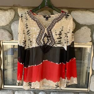 Style & Co Embroidered Tunic Top & Cami Small